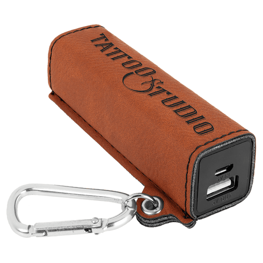 Rawhide Laserable Leatherette 2200 mAh Power Bank with USB Cord (Sold by Case of 6)