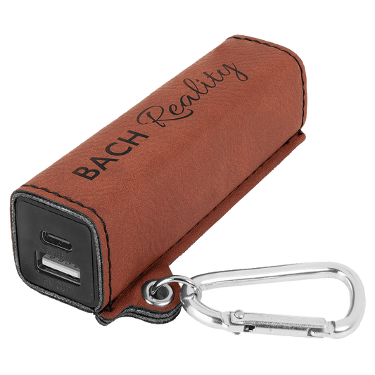 Rawhide Laserable Leatherette 2200 mAh Power Bank with USB-C Cord (Sold by Case of 6)