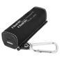 Black/Silver Laserable Leatherette 2200 mAh Power Bank with USB-C Cord (Sold by Case of 6)