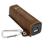 Rustic/Gold Laserable Leatherette 2200 mAh Power Bank with USB Cord (Sold by Case of 6)