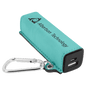 Teal Laserable Leatherette 2200 mAh Power Bank with USB Cord (Sold by Case of 6)