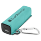 Teal Laserable Leatherette 2200 mAh Power Bank with USB-C Cord (Sold by Case of 6)