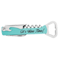 Teal Laserable Leatherette Wine Bottle Opener (Sold by Case of 12)
