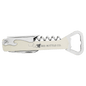 White Laserable Leatherette Wine Bottle Opener (Sold by Case of 12)