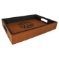 16" x 12" Rawhide Laserable Leatherette Serving Tray (Sold by Case of 4)