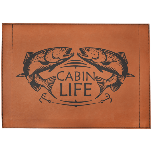 16" x 12" Rawhide Laserable Leatherette Insert for Serving Tray (Sold by Case of 1)