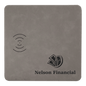 8" x 8" Gray Laserable Leatherette Phone Charging Mat (Sold by Case of 4)