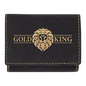 3" x 4" Black/Gold Laserable Leatherette Trifold Wallet (Sold by Case of 10)