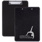 9" x 12 1/2" Black/Silver Laserable Leatherette Clipboard (Sold by Case of 10)