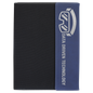 9 1/2"x12" Blue/Silver Laserable Leatherette  / Black Canvas Portfolio w/Notepad (Sold by Case of 4)