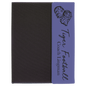 9 1/2" x 12" Purple Laserable Leatherette / Black Canvas Portfolio with Note Pad (Sold by Case of 4)