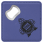 4" x 4" Square Purple Laserable Leatherette Bottle Opener Coaster (Sold by Case of 6)