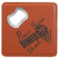 4" x 4" Square Basketball Laserable Leatherette Bottle Opener Coaster (Sold by Case of 6)