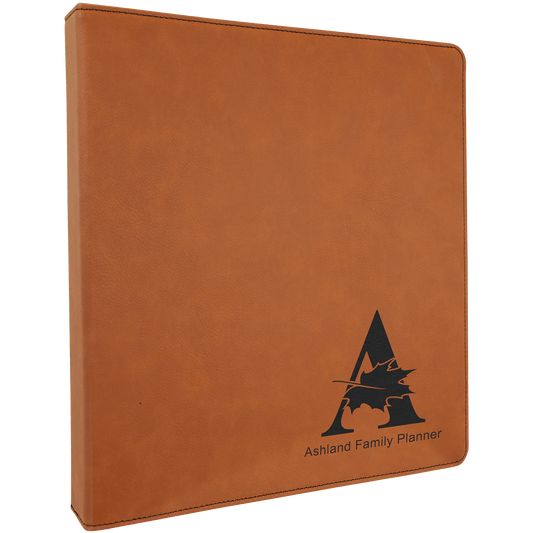 10 1/2" x 11 1/2" Rawhide Laserable Leatherette 3 Ring Binder with 1" Slant D Rings (Sold by Case of 4)