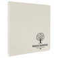10 1/2" x 11 1/2" White Laserable Leatherette 3 Ring Binder with 1" Slant DRings (Sold by Case of 4)