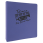 10 1/2" x 11 1/2" Purple/Black Laserable Leatherette 3 Ring Binder with 1" Slant D Rings (Sold by Case of 4)