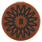2 1/2" Rawhide Laserable Leatherette Compact Mirror (Sold by Case of 10)