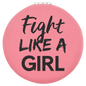2 1/2" Pink Laserable Leatherette Compact Mirror (Sold by Case of 10)