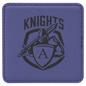4" x 4" Square Purple Laserable Leatherette Coaster (Sold by Case of 6)
