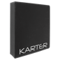 11" x 11 1/2" Black/Siver Laserable Leatherette 3 Ring Binder with 2" Slant D Rings (Sold by Case of 4)
