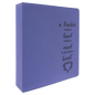 11" x 11 1/2" Purple/Black Laserable Leatherette 3 Ring Binder with 2" Slant D Rings (Sold by Case of 4)
