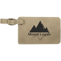 4 1/4" x 2 3/4" Light Brown Laserable Leatherette Luggage Tag (Sold by Case of 10)