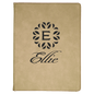 9 1/2" x 12" Light Brown Laserable Leatherette Portfolio with Notepad (Sold by Case of 4)