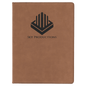 9 1/2" x 12" Dark Brown Laserable Leatherette Portfolio with Notepad (Sold by Case of 4)