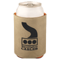 3 3/4" Light Brown Laserable Leatherette Beverage Holder (Sold by Case of 25)