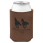 3 3/4" Dark Brown Laserable Leatherette Beverage Holder (Sold by Case of 25)
