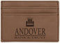 4" x 2 3/4" Dark Brown Laserable Leatherette Wallet Clip (Sold by Case of 10)