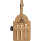5" x 3 1/4" Bamboo Laserable Leatherette Golf Bag Tag with 3 Wooden Tees (Sold by Case of 10)