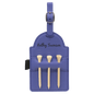 5" x 3 1/4" Purple Laserable Leatherette Golf Bag Tag with 3 Wooden Tees (Sold by Case of 10)