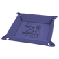 6" x 6" Purple Laserable Leatherette Snap Up Tray with Silver Snaps (Sold by Case of 6)