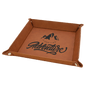 9" x 9" Rawhide Laserable Leatherette Snap Up Tray with Silver Snaps (Sold by Case of 6)