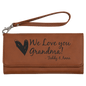 7 1/2" x 4" Rawhide Laserable Leatherette Wallet with Strap (Sold by Case of 6)