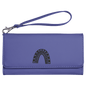 7 1/2" x 4" Purple Laserable Leatherette Wallet with Strap (Sold by Case of 6)