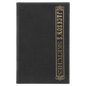 5 1/4" x 8 1/4" Black/Gold Laserable Leatherette Sketch Book with Unlined Notepad (Sold by Case of 4)