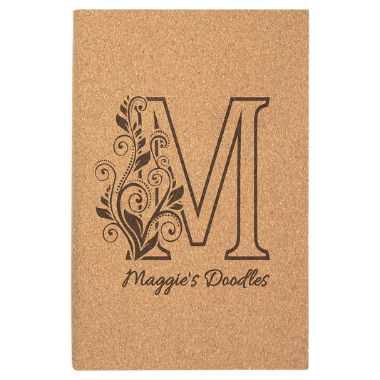 5 1/4" x 8 1/4" Cork Sketch Book with Unlined Notepad (Sold by Case of 4)