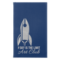 5 1/4" x 8 1/4" Blue/Silver Laserable Leatherette Sketch Book with Unlined  Notepad (Sold by Case of 4)