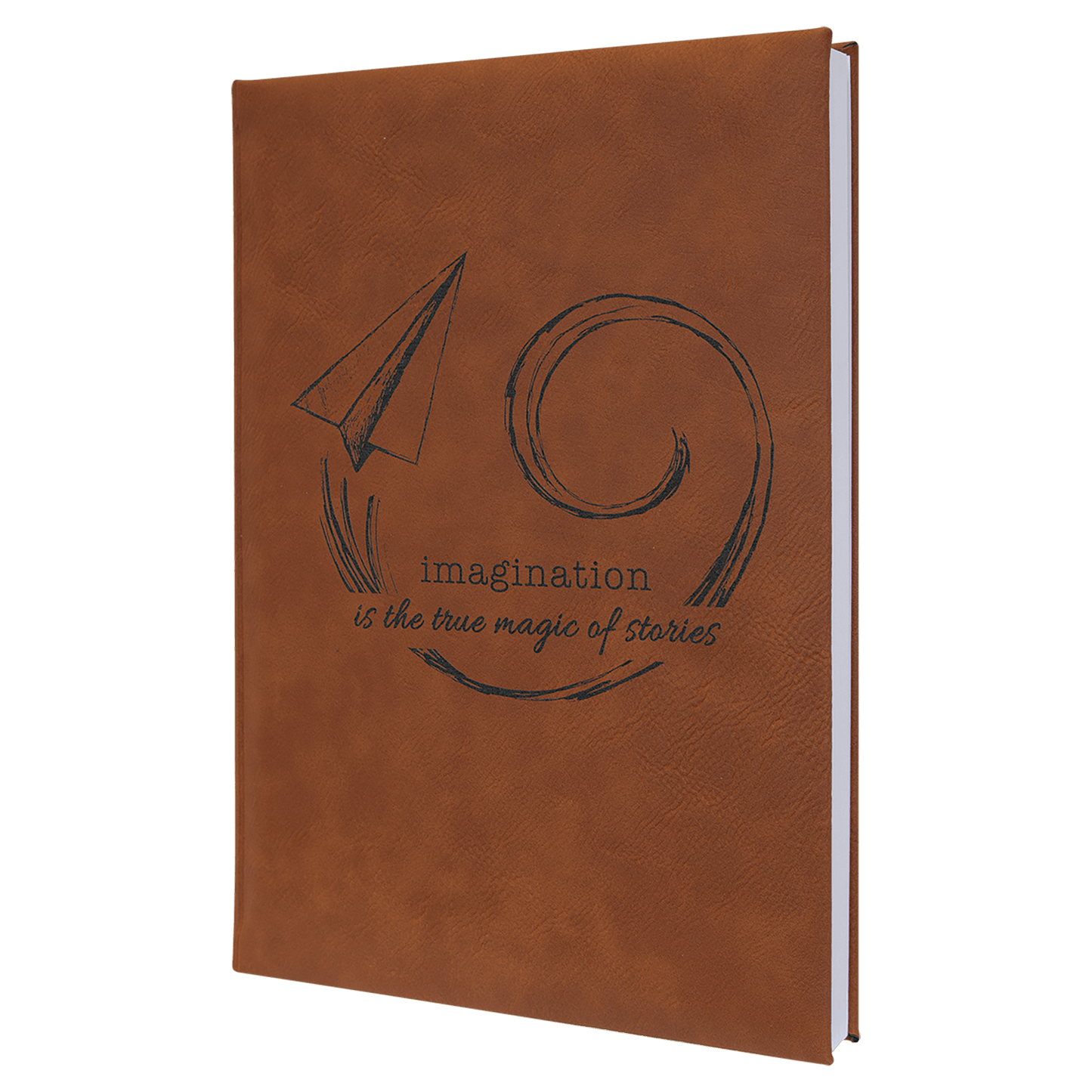 7" x 9 3/4" Rawhide Laserable Leatherette Journal with Lined Notepad (Sold by Case of 4)