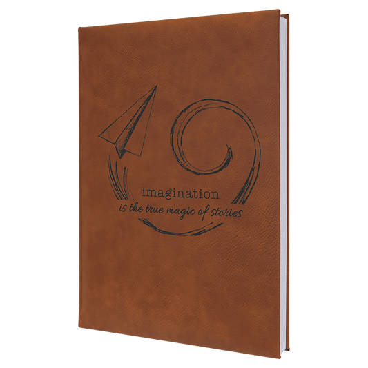 7" x 9 3/4" Rawhide Laserable Leatherette Journal with Lined Notepad (Sold by Case of 4)