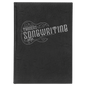 7" x 9 3/4" Black/Silver Laserable Leatherette Journal with Lined Notepad (Sold by Case of 4)