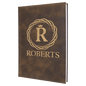 7" x 9 3/4" Rustic/Gold Laserable Leatherette Journal with Lined Notepad (Sold by Case of 4)