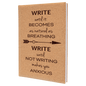 7" x 9 3/4" Cork Laserable Leatherette Journal with Lined Notepad (Sold by Case of 4)
