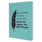 7" x 9 3/4" Teal Laserable Leatherette Journal with Lined Notepad (Sold by Case of 4)