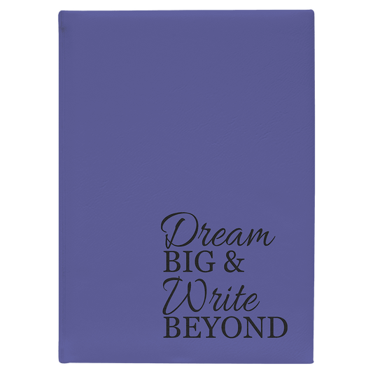 7" x 9 3/4" Purple Laserable Leatherette Journal with Lined Notepad (Sold by Case of 4)