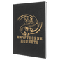 7" x 9 3/4" Black/Gold Laserable Leatherette Sketch Book with Unlined Notepad (Sold by Case of 4)