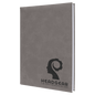 7" x 9 3/4" Gray Laserable Leatherette Sketch Book with Unlined Notepad (Sold by Case of 4)