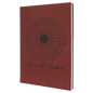 7" x 9 3/4" Rose Laserable Leatherette Sketch Book with Unlined Notepad (Sold by Case of 4)